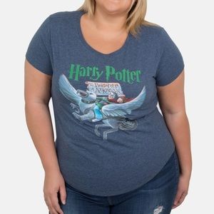 Harry Potter book cover T-shirt heathered blue
